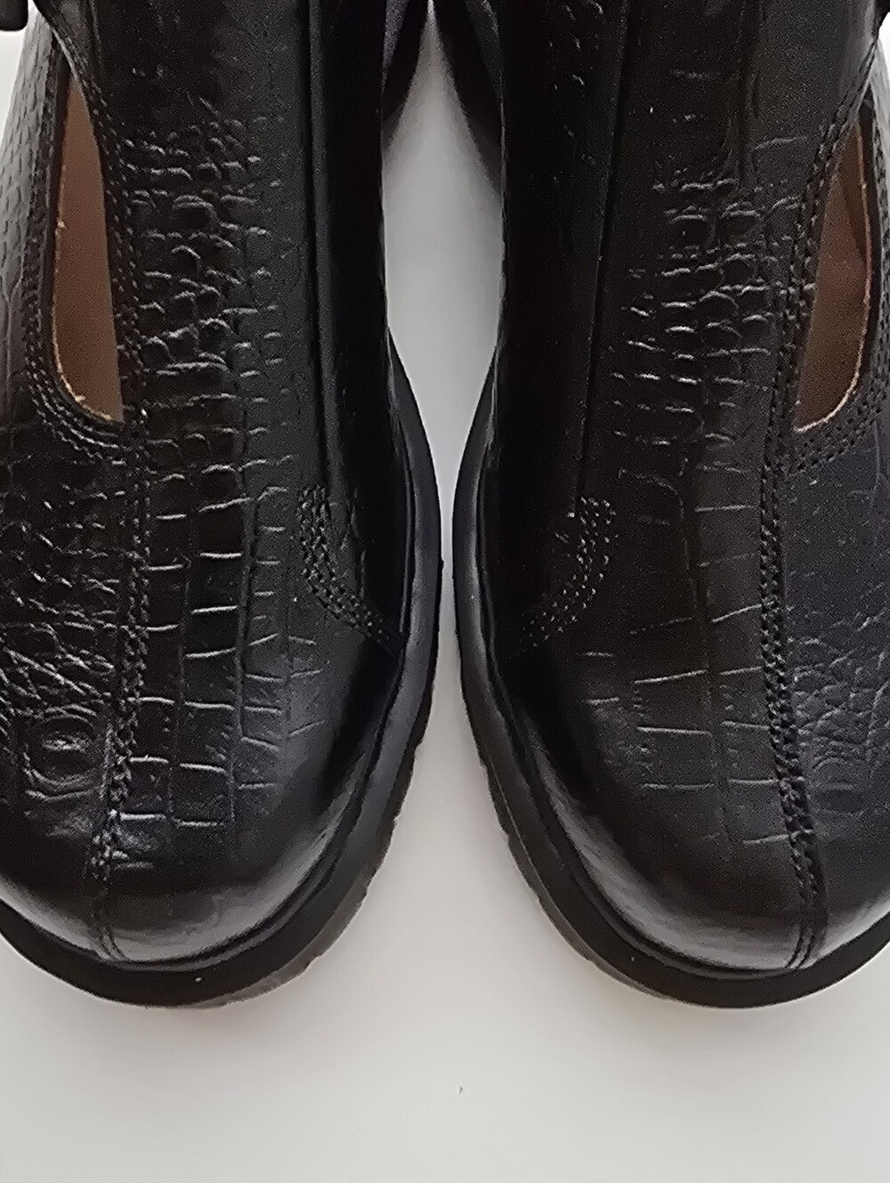 Dr. Martens Rejena Croc Emboss Leather Bex Mary Jane Black Size 9 NWOT - Picture 9 of 17